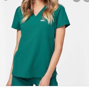 Women’s Figs Catarina hunter green scrub top